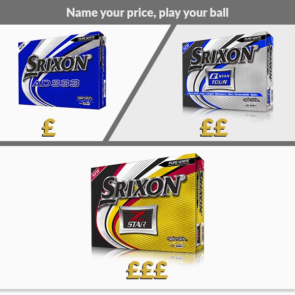 Choose your Srixon golf balls