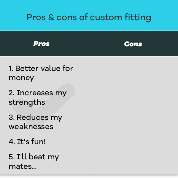 The benefits of custom fitting for golf clubs