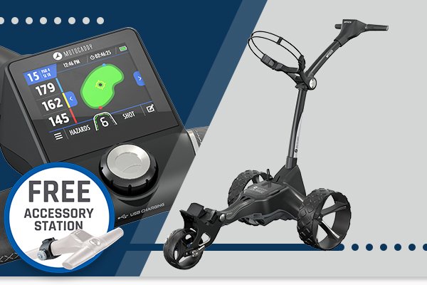 Motocaddy M-TECH luxury GPS electric golf trolley