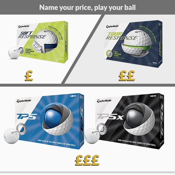 Choose your TaylorMade golf balls