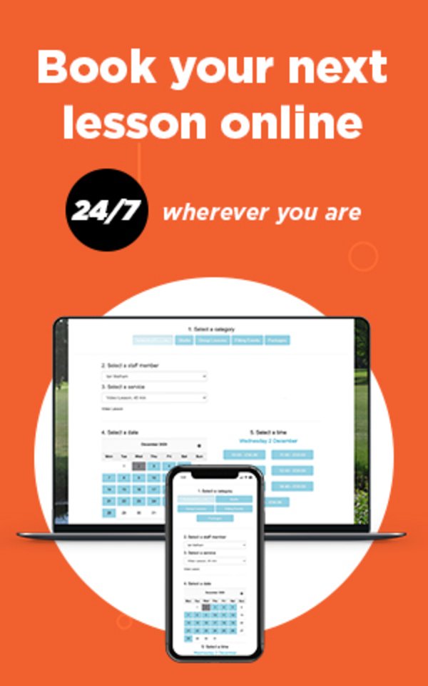 Book your next lesson online, at any time, from anywhere