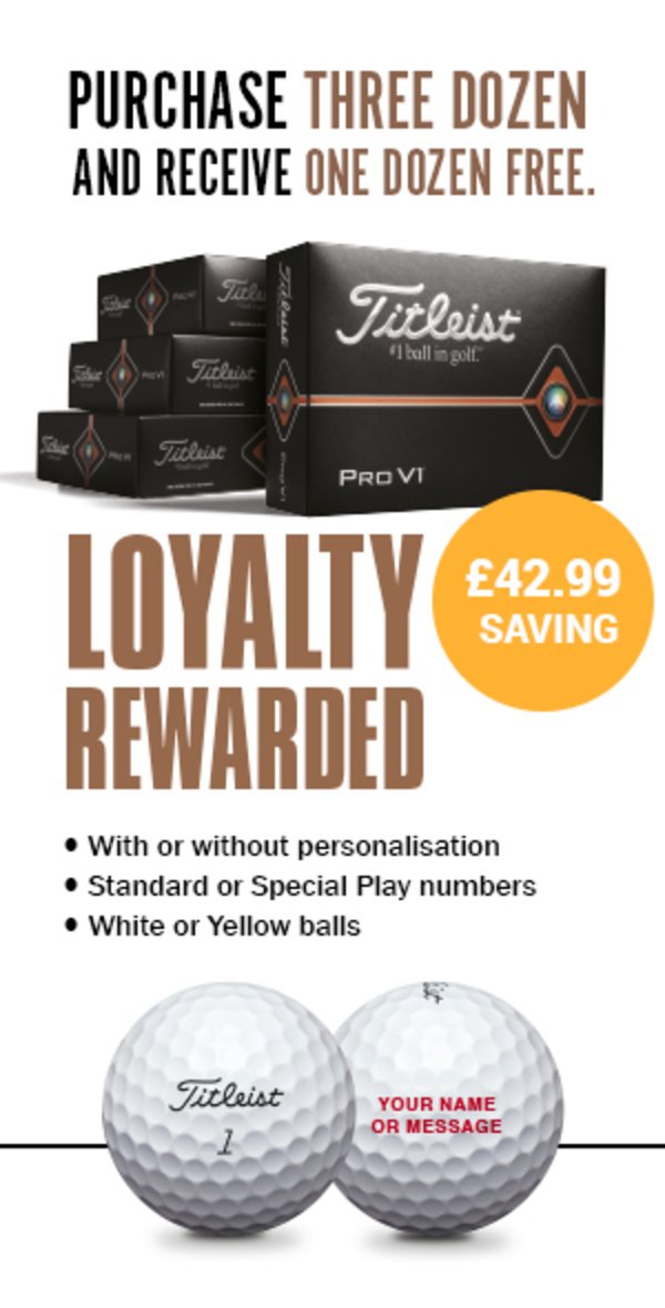 4 dozen Titleist golf balls for the price of 3 - save £42.99