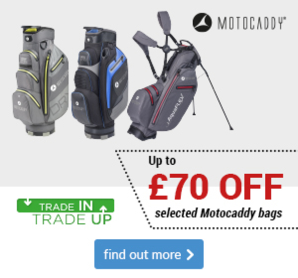 Motocaddy bag trade-in - up to £70 OFF